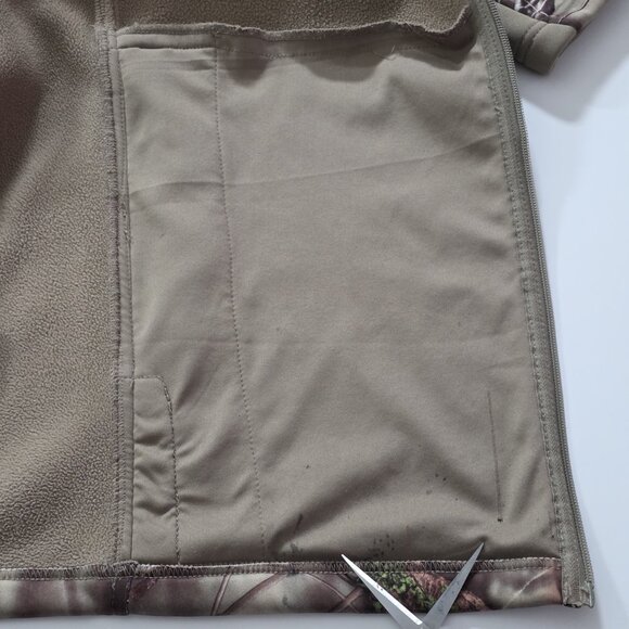 Huntworth Jacket Mens XL Camo Oak Tree Full Zip LS Pockets Fleece Inside Hunting - Picture 15 of 16